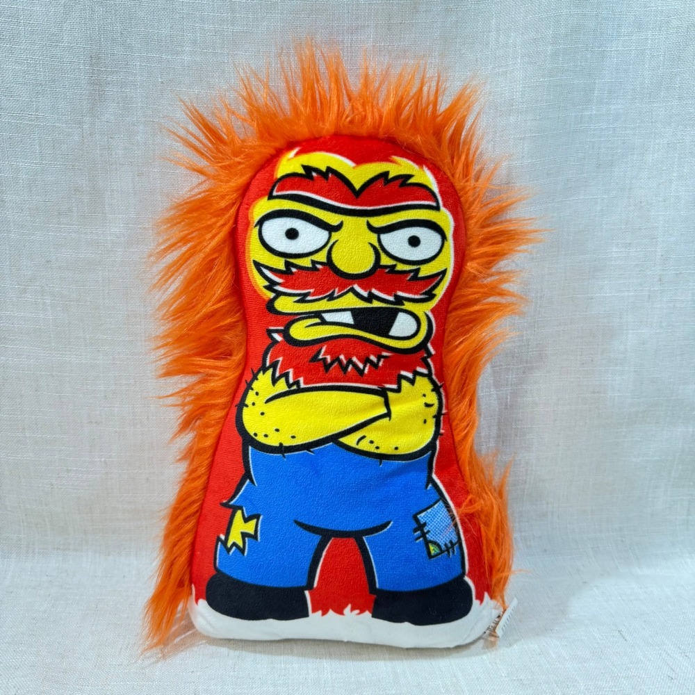 The Simpsons Groundskeeper Willie Plush Pillow Universal Studios 2019 OrangeHair - Picture 1 of 5